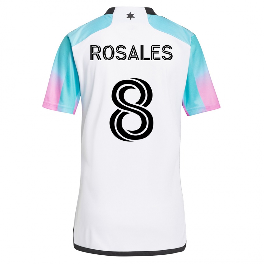 Homem Camisola Joseph Rosales #8 Branco Alternativa 2023/24 Camisa Brasil