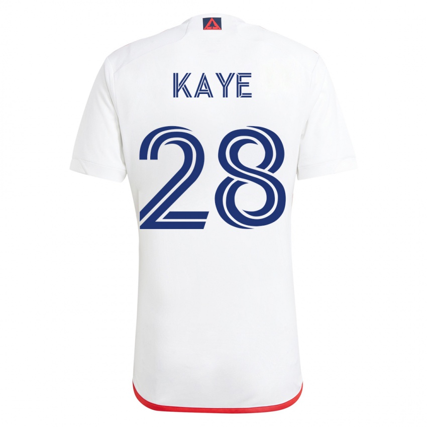 Homem Camisola Mark-Anthony Kaye #28 Branco Vermelho Alternativa 2023/24 Camisa Brasil