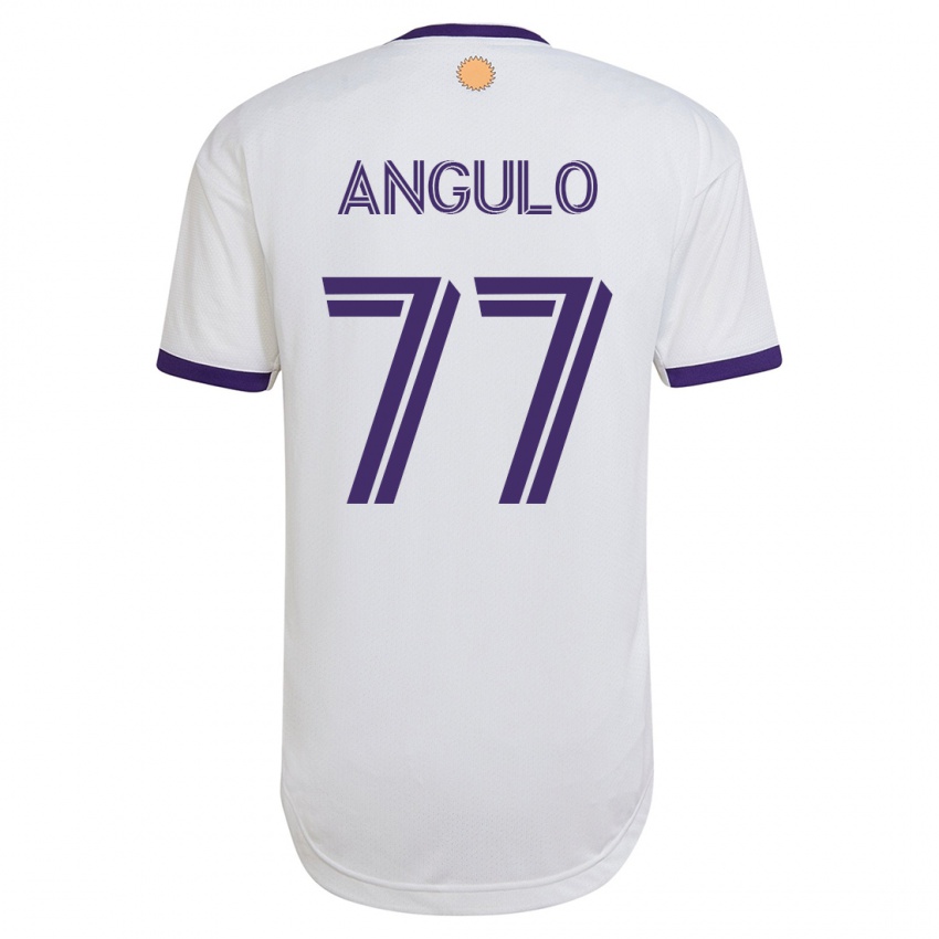 Homem Camisola Iván Angulo #77 Branco Alternativa 2023/24 Camisa Brasil