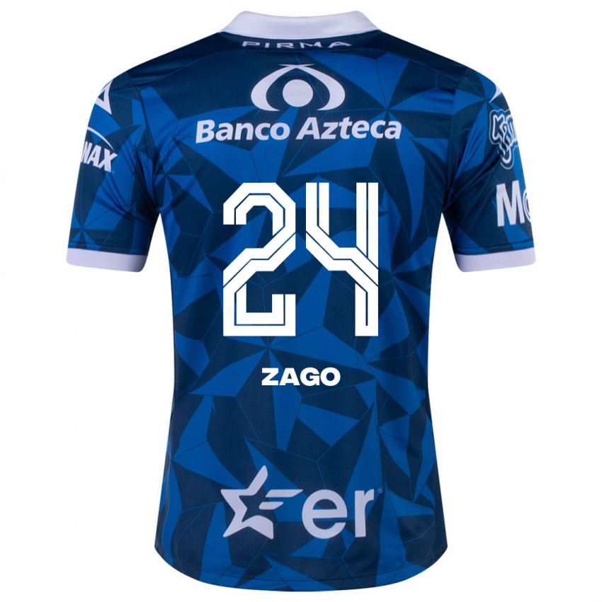 Homem Camisola Diego Zago #24 Azul Alternativa 2023/24 Camisa Brasil
