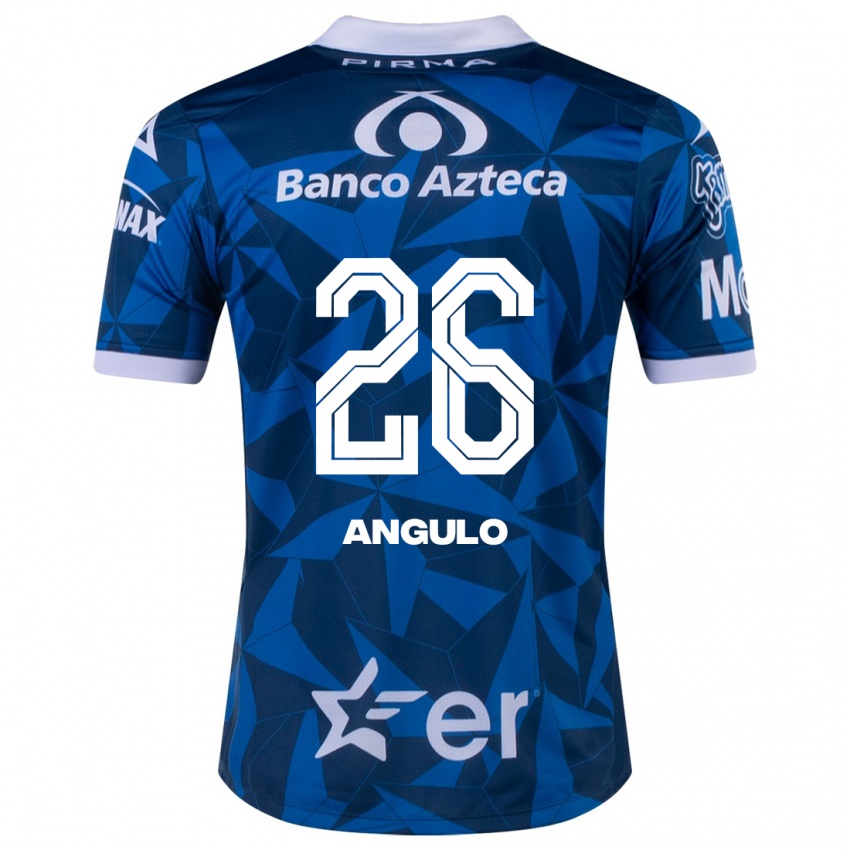 Homem Camisola Brayan Angulo #26 Azul Alternativa 2023/24 Camisa Brasil