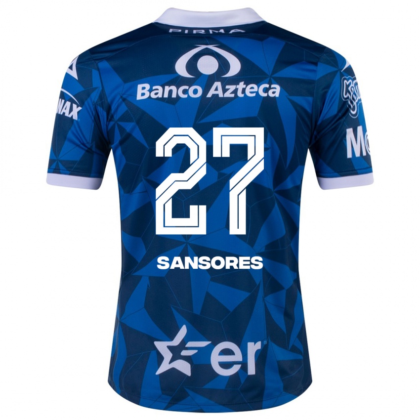 Homem Camisola Miguel Sansores #27 Azul Alternativa 2023/24 Camisa Brasil