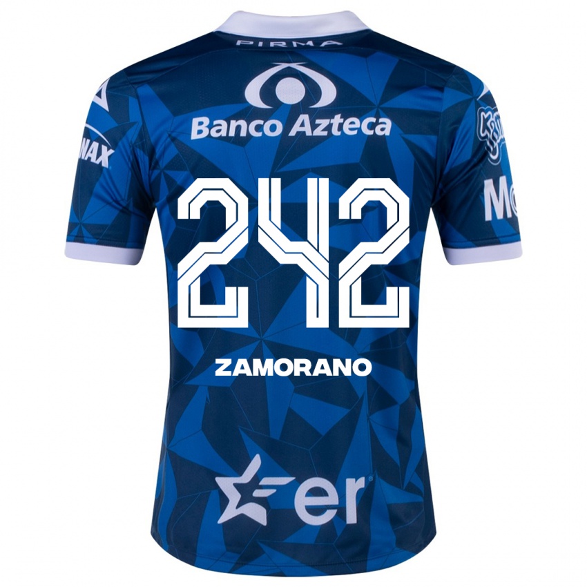 Homem Camisola Leonardo Zamorano #242 Azul Alternativa 2023/24 Camisa Brasil