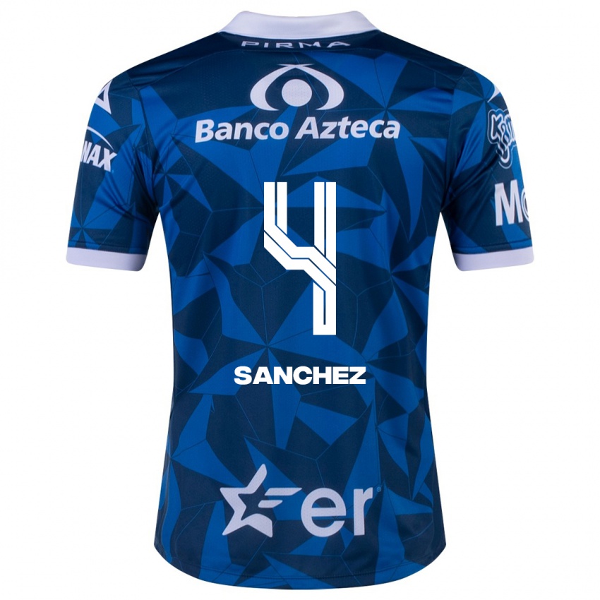 Homem Camisola Liliana Sánchez #4 Azul Alternativa 2023/24 Camisa Brasil