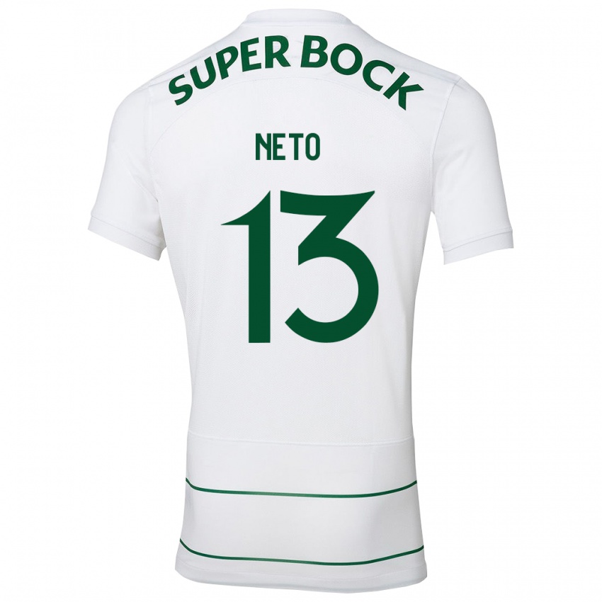 Homem Camisola Luis Neto #13 Branco Alternativa 2023/24 Camisa Brasil