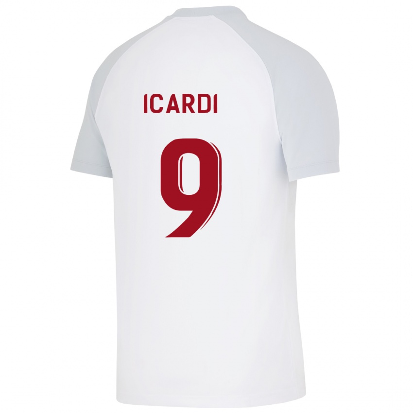Homem Camisola Mauro Icardi #9 Branco Alternativa 2023/24 Camisa Brasil