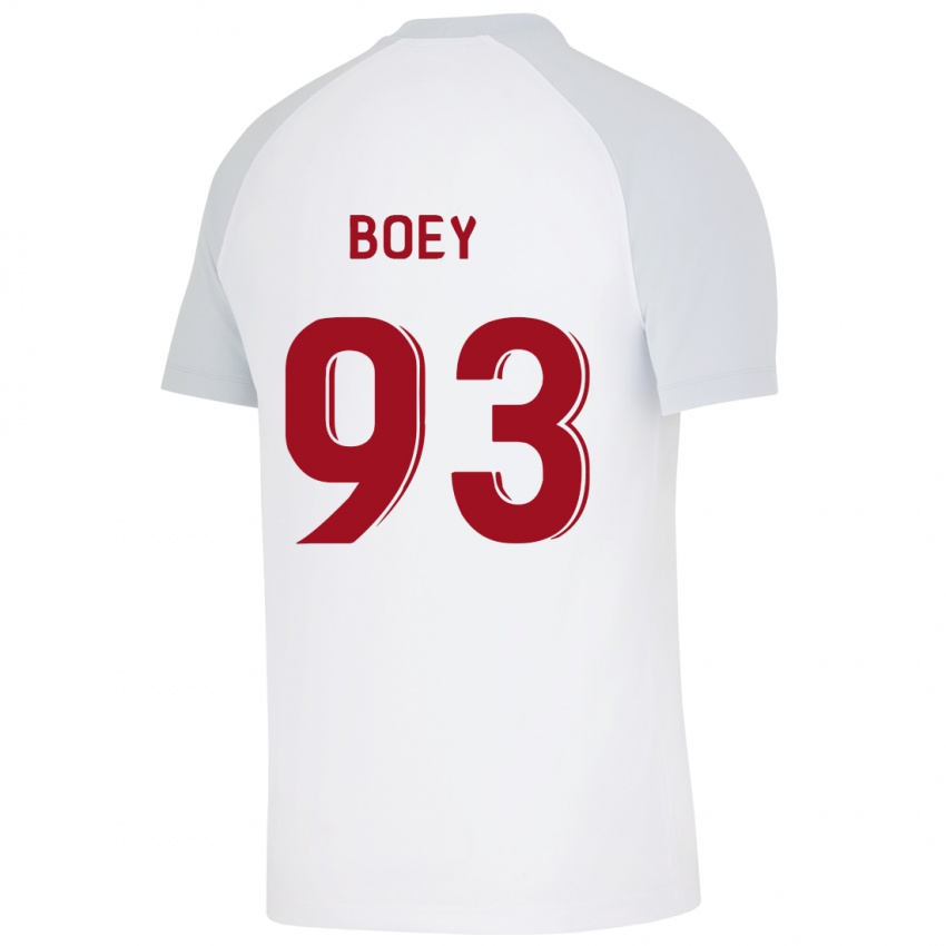 Homem Camisola Sacha Boey #93 Branco Alternativa 2023/24 Camisa Brasil