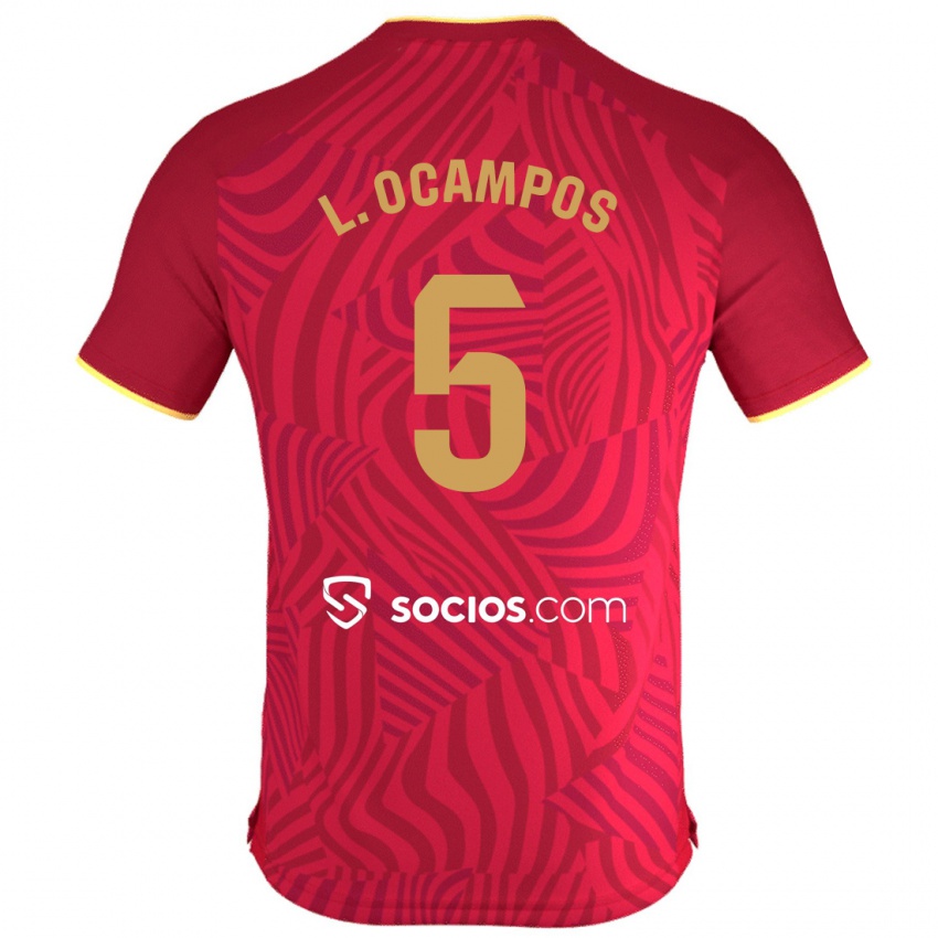 Homem Camisola Lucas Ocampos #5 Vermelho Alternativa 2023/24 Camisa Brasil