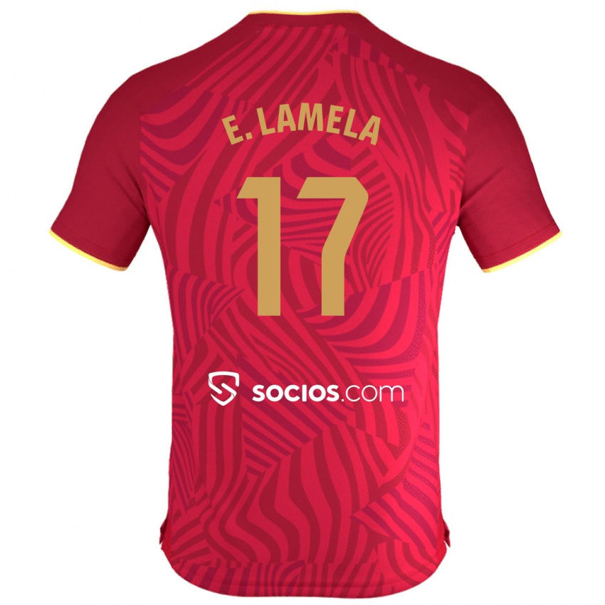 Homem Camisola Erik Lamela #17 Vermelho Alternativa 2023/24 Camisa Brasil