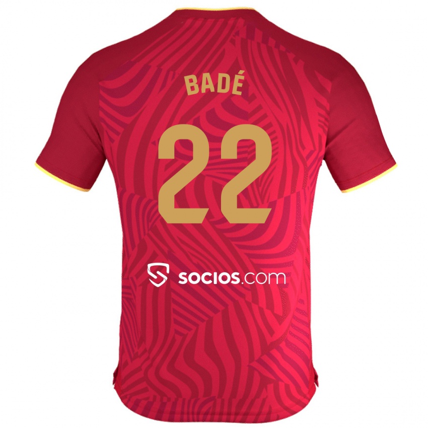 Homem Camisola Loic Bade #22 Vermelho Alternativa 2023/24 Camisa Brasil