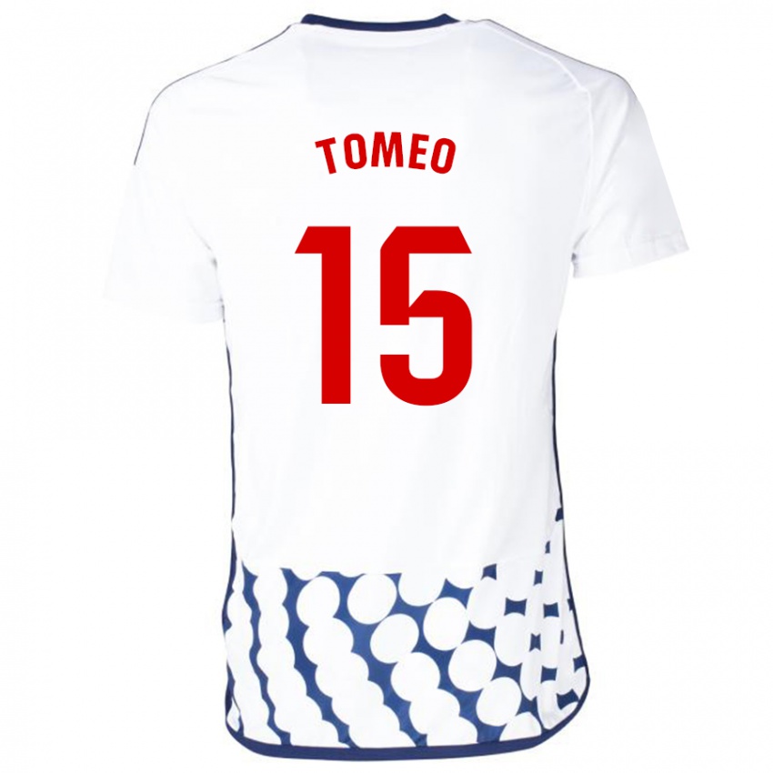 Homem Camisola Pablo Tomeo #15 Branco Alternativa 2023/24 Camisa Brasil