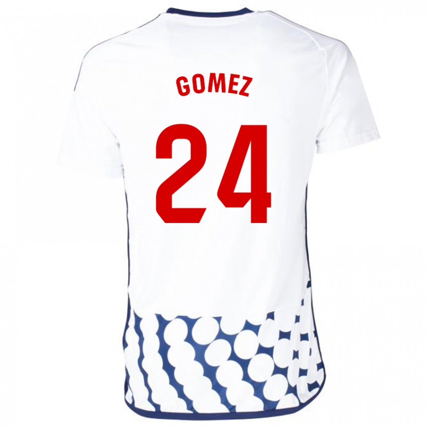 Homem Camisola Jonathan Gómez #24 Branco Alternativa 2023/24 Camisa Brasil