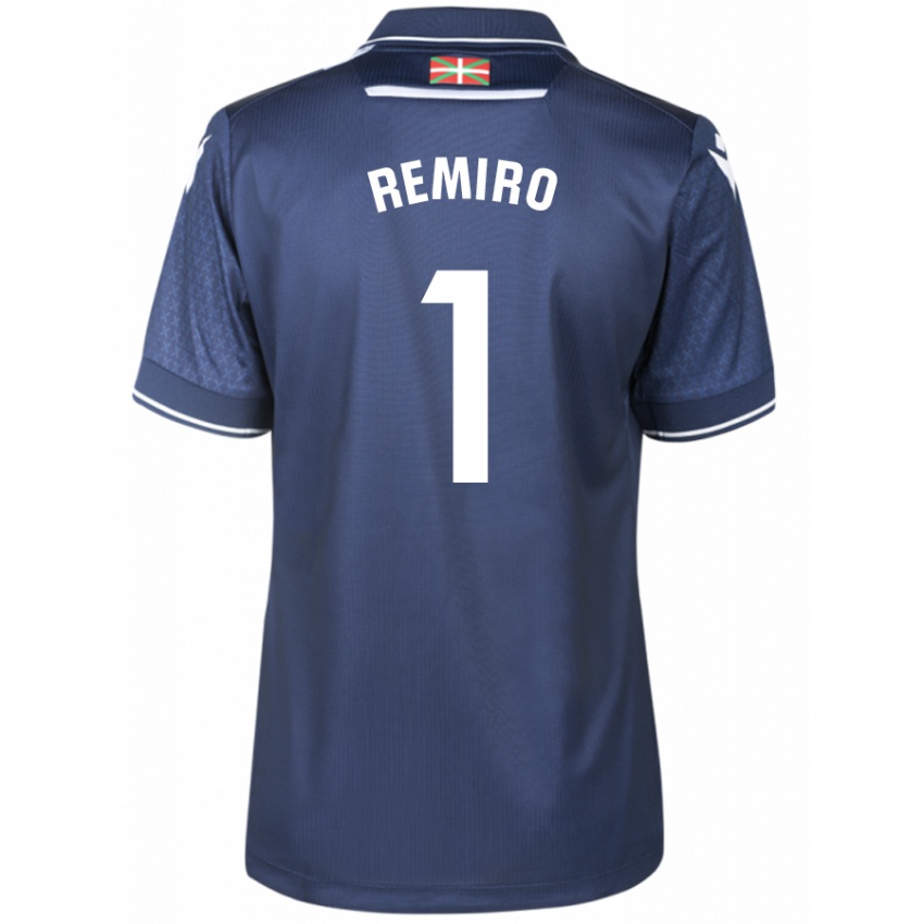 Homem Camisola Alex Remiro #1 Marinha Alternativa 2023/24 Camisa Brasil