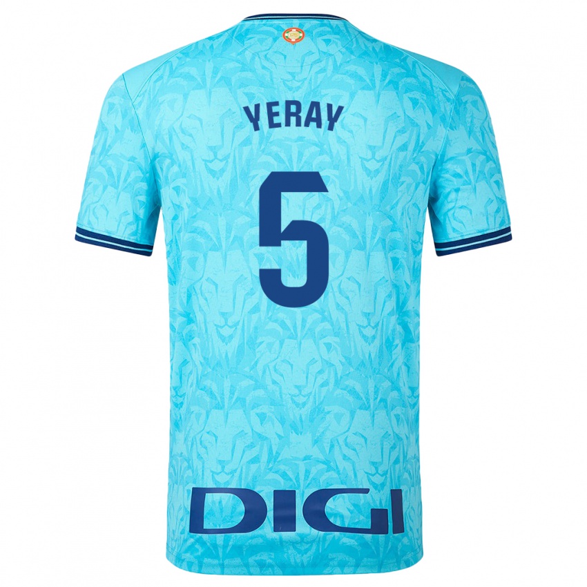 Homem Camisola Yeray Alvarez #5 Céu Azul Alternativa 2023/24 Camisa Brasil