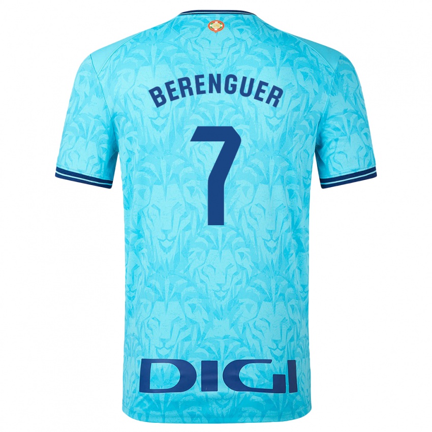 Homem Camisola Alex Berenguer #7 Céu Azul Alternativa 2023/24 Camisa Brasil