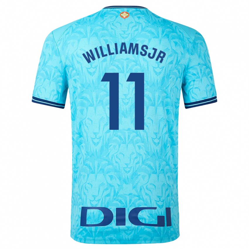 Homem Camisola Nico Williams #11 Céu Azul Alternativa 2023/24 Camisa Brasil