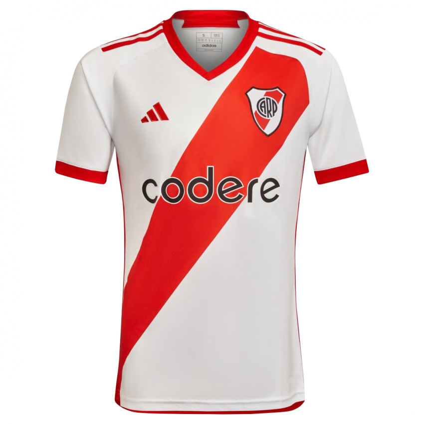 Mulher Camisola Santiago Beltrán #41 Branco Vermelho Principal 2023/24 Camisa Brasil