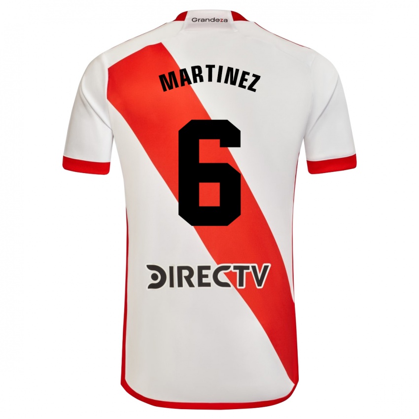 Mulher Camisola David Martinez #6 Branco Vermelho Principal 2023/24 Camisa Brasil