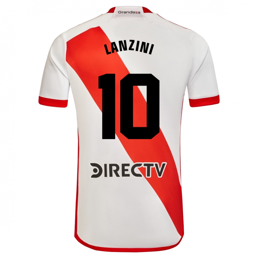 Mulher Camisola Manuel Lanzini #10 Branco Vermelho Principal 2023/24 Camisa Brasil