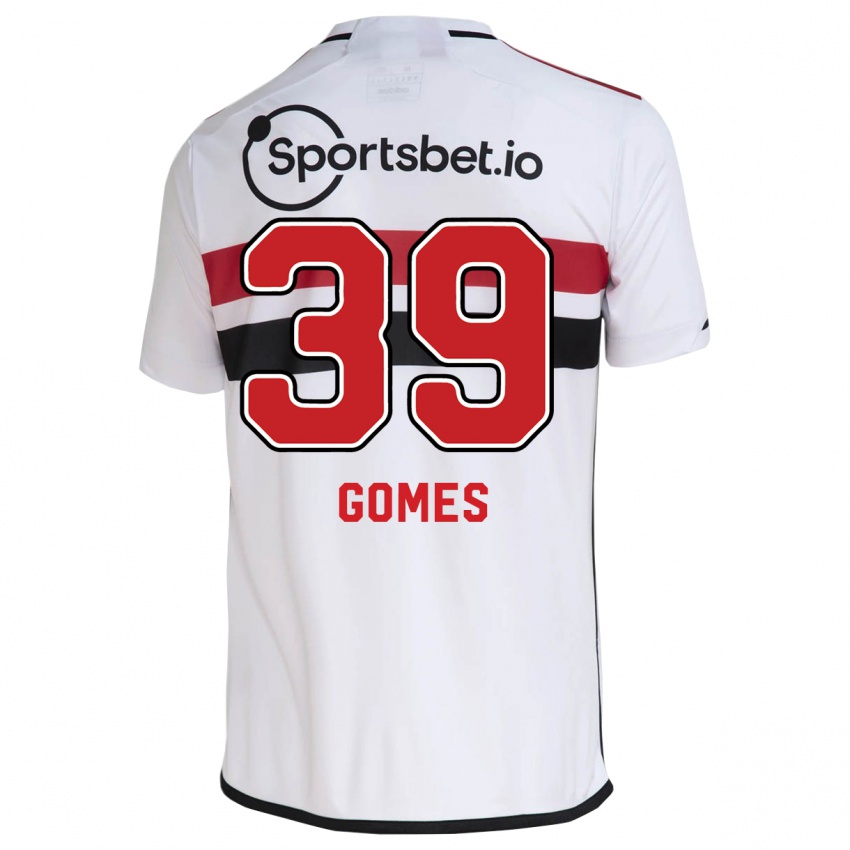 Mulher Camisola William Gomes #39 Branco Principal 2023/24 Camisa Brasil
