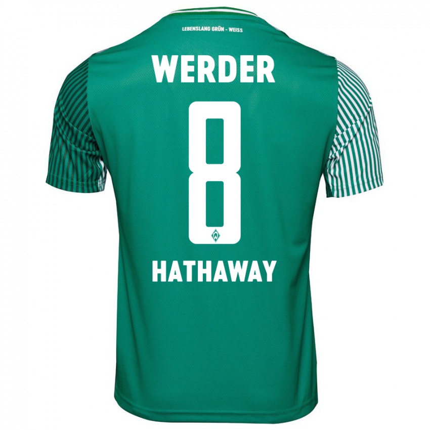 Mulher Camisola Max Hathaway #8 Verde Principal 2023/24 Camisa Brasil