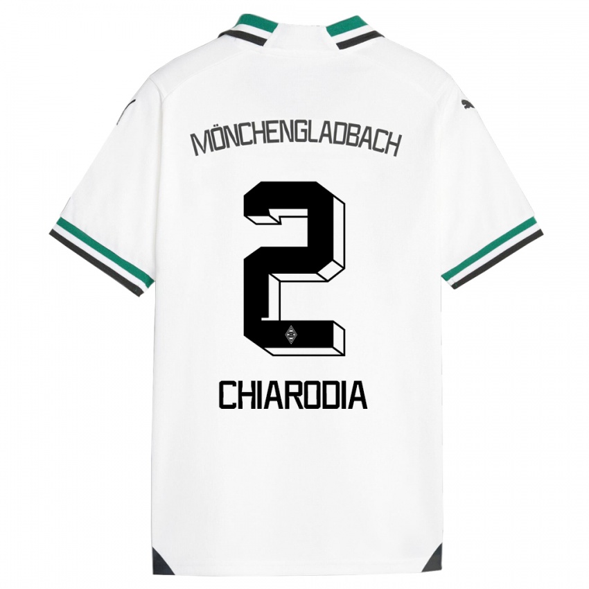 Mulher Camisola Fabio Chiarodia #2 Branco Verde Principal 2023/24 Camisa Brasil