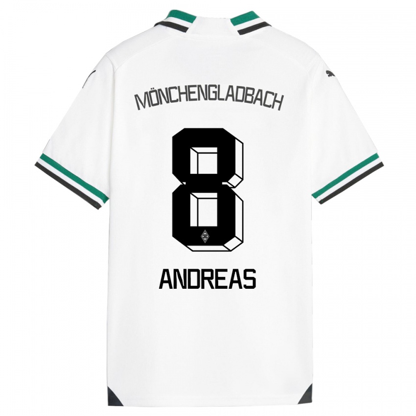 Mulher Camisola Noah Andreas #8 Branco Verde Principal 2023/24 Camisa Brasil