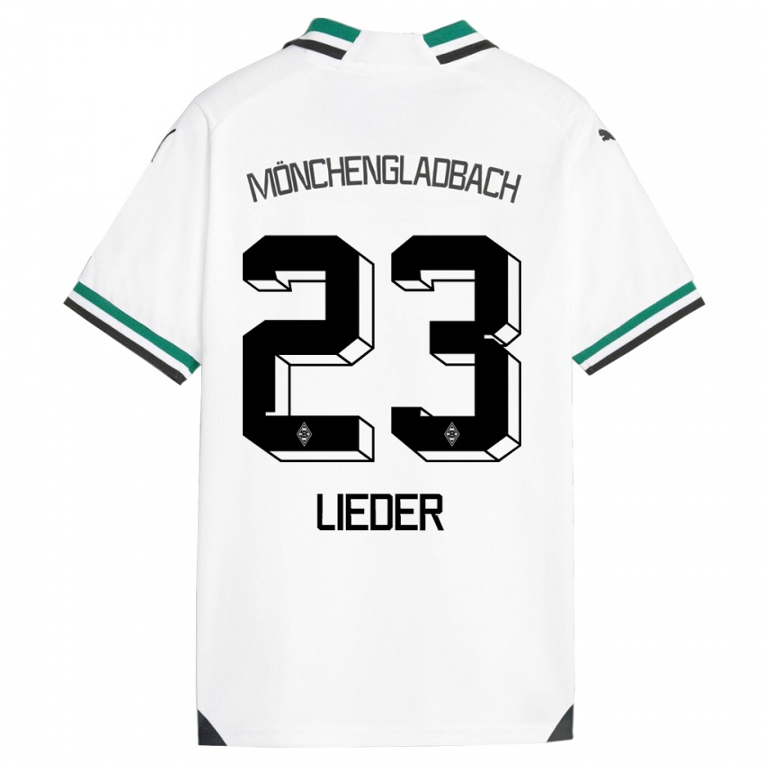 Mulher Camisola Michel Lieder #23 Branco Verde Principal 2023/24 Camisa Brasil