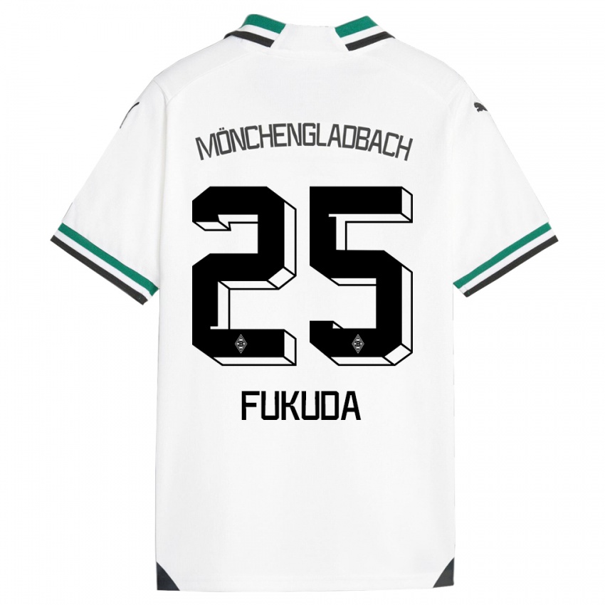 Mulher Camisola Shio Fukuda #25 Branco Verde Principal 2023/24 Camisa Brasil