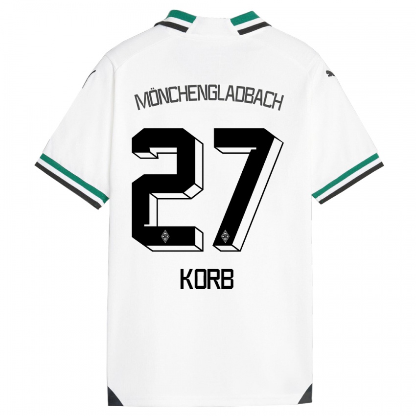 Mulher Camisola Julian Korb #27 Branco Verde Principal 2023/24 Camisa Brasil