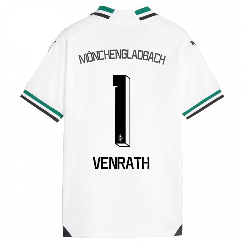 Mulher Camisola Lisa Venrath #1 Branco Verde Principal 2023/24 Camisa Brasil