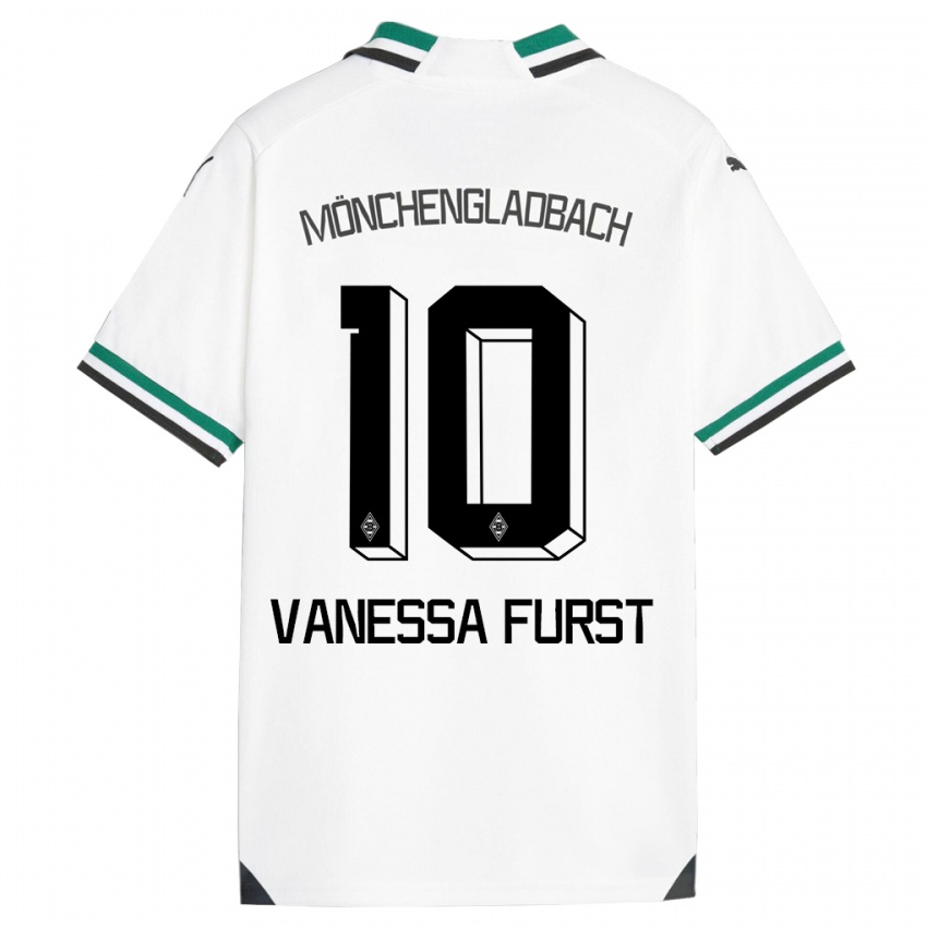 Mulher Camisola Vanessa Fürst #10 Branco Verde Principal 2023/24 Camisa Brasil