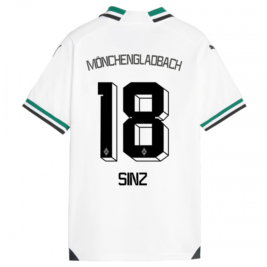 Mulher Camisola Michelle Sinz #18 Branco Verde Principal 2023/24 Camisa Brasil