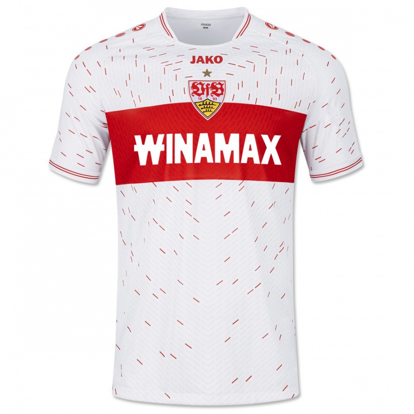 Mulher Camisola Alexander Groiß #22 Branco Principal 2023/24 Camisa Brasil