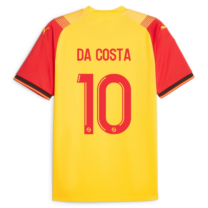 Mulher Camisola David Pereira Da Costa #10 Amarelo Principal 2023/24 Camisa Brasil