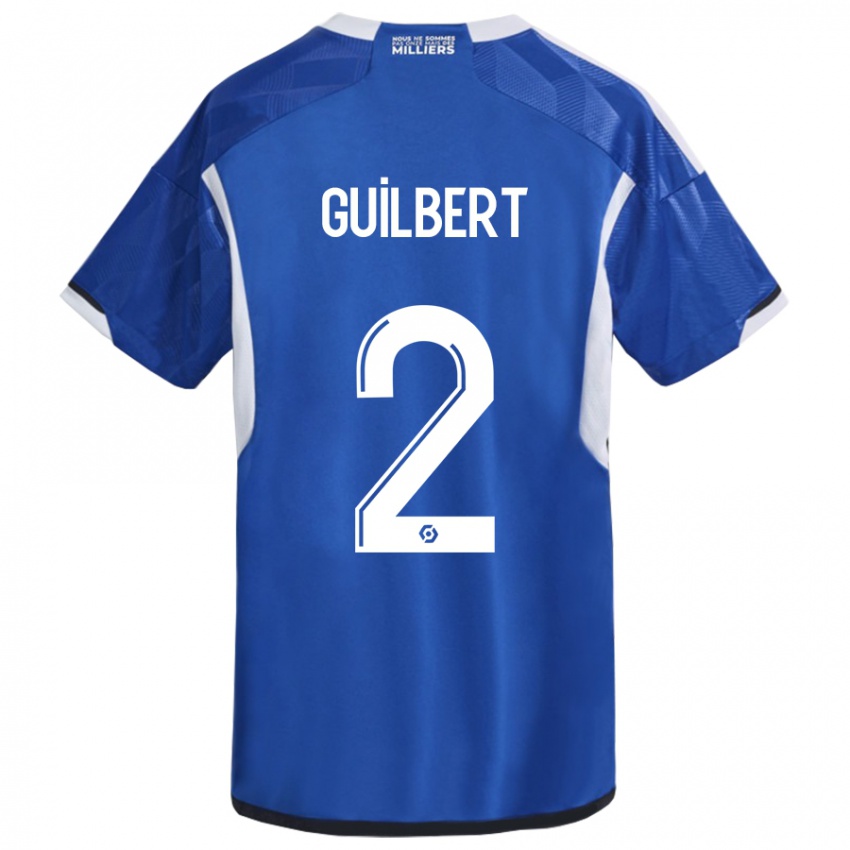 Mulher Camisola Frederic Guilbert #2 Azul Principal 2023/24 Camisa Brasil