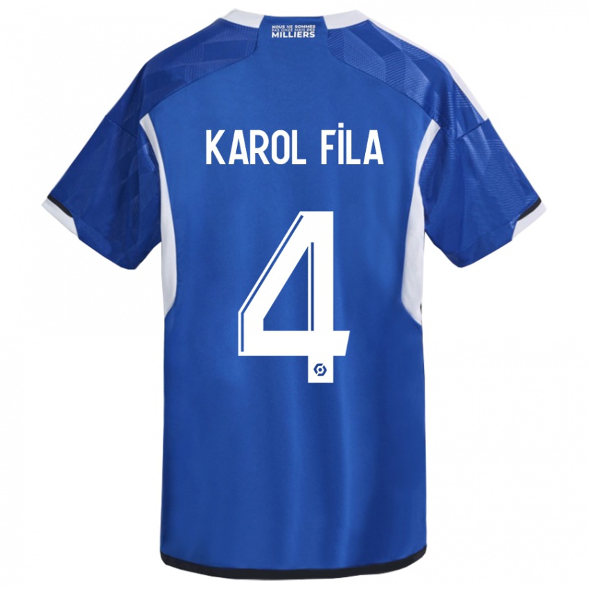 Mulher Camisola Karol Fila #4 Azul Principal 2023/24 Camisa Brasil