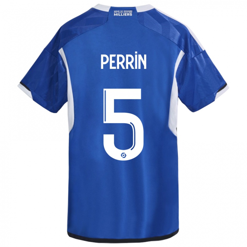 Mulher Camisola Lucas Perrin #5 Azul Principal 2023/24 Camisa Brasil