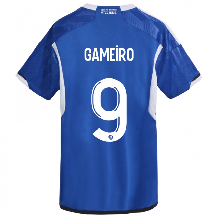 Mulher Camisola Kévin Gameiro #9 Azul Principal 2023/24 Camisa Brasil