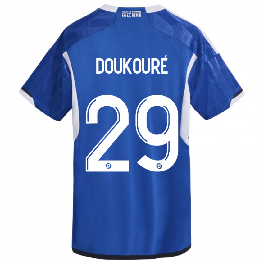 Mulher Camisola Ismaël Doukouré #29 Azul Principal 2023/24 Camisa Brasil