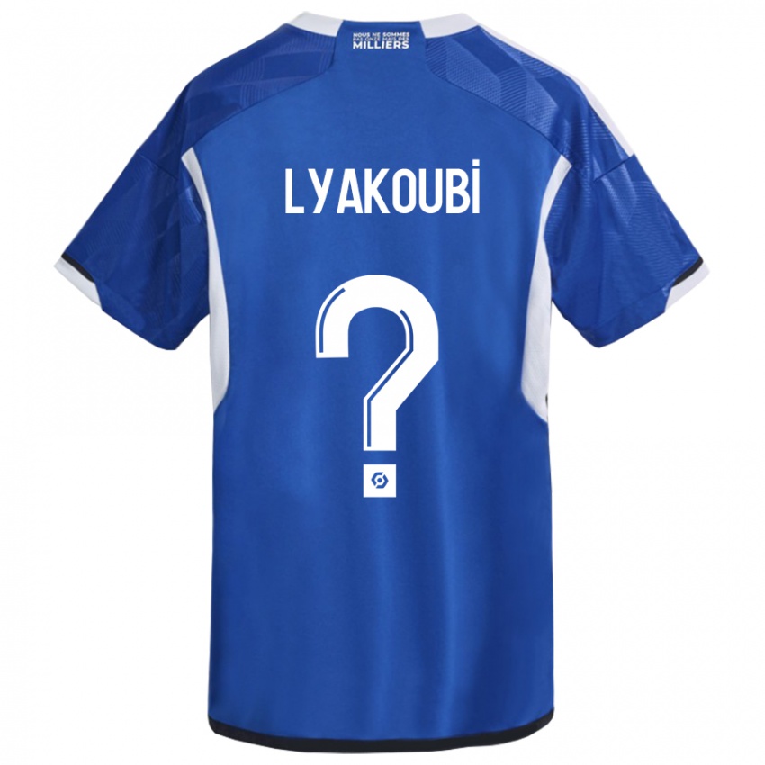 Mulher Camisola Oussama Lyakoubi #0 Azul Principal 2023/24 Camisa Brasil