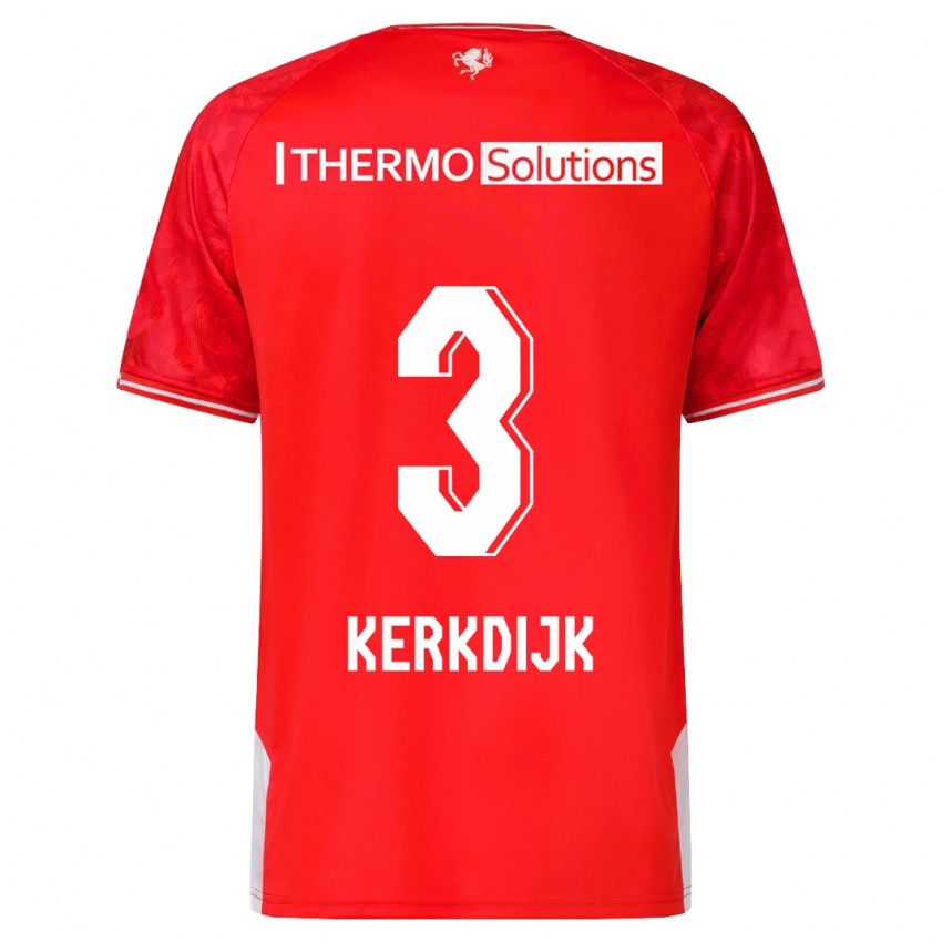 Mulher Camisola Danique Kerkdijk #3 Vermelho Principal 2023/24 Camisa Brasil
