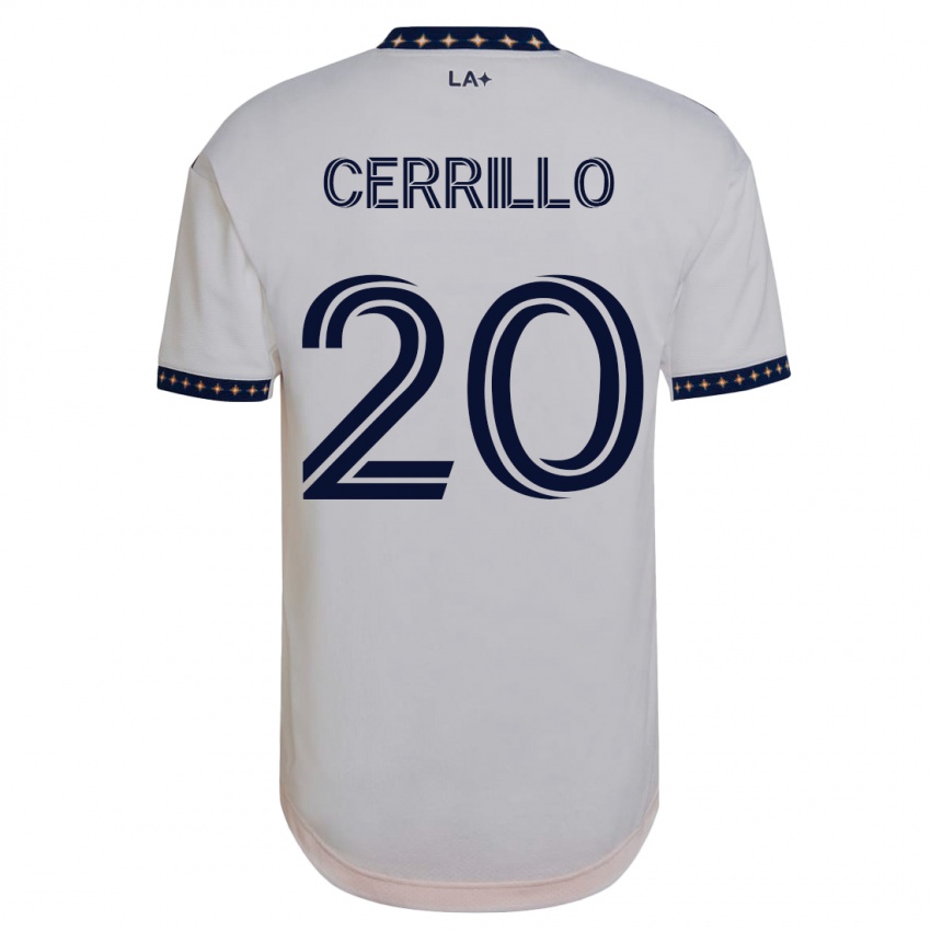 Mulher Camisola Edwin Cerrillo #20 Branco Principal 2023/24 Camisa Brasil