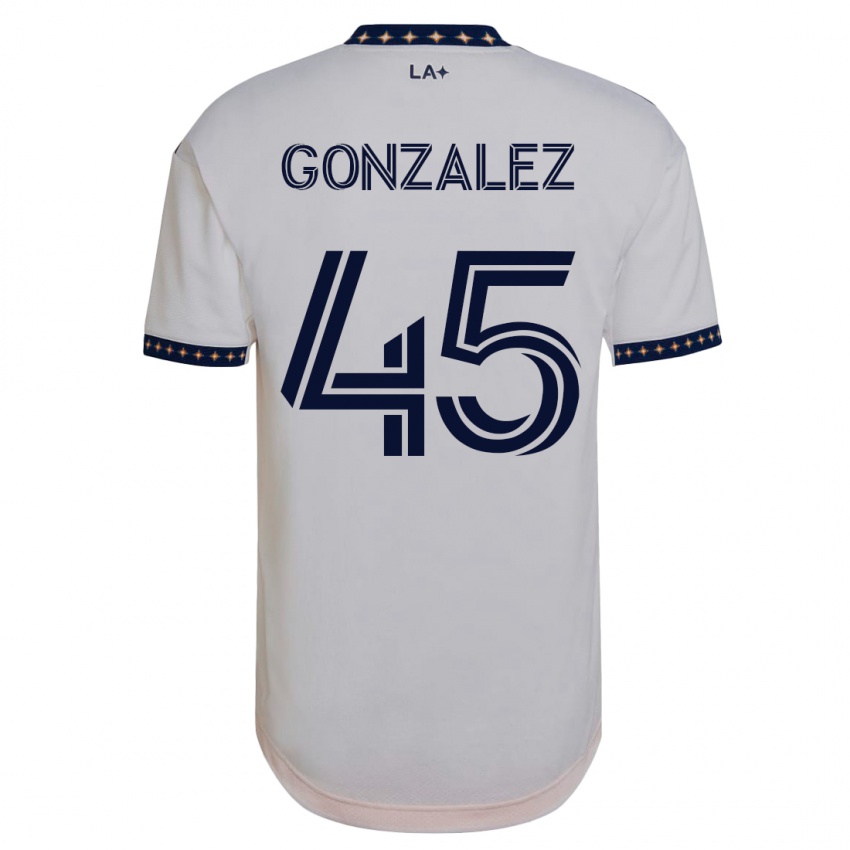 Mulher Camisola Adrián González #45 Branco Principal 2023/24 Camisa Brasil