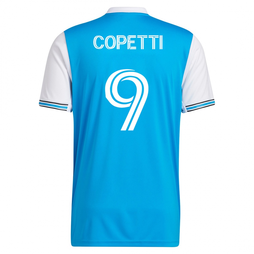 Mulher Camisola Enzo Copetti #9 Azul Principal 2023/24 Camisa Brasil