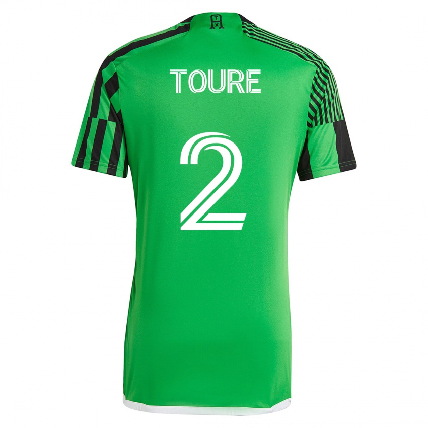 Mulher Camisola Cheick Touré #2 Verde Preto Principal 2023/24 Camisa Brasil