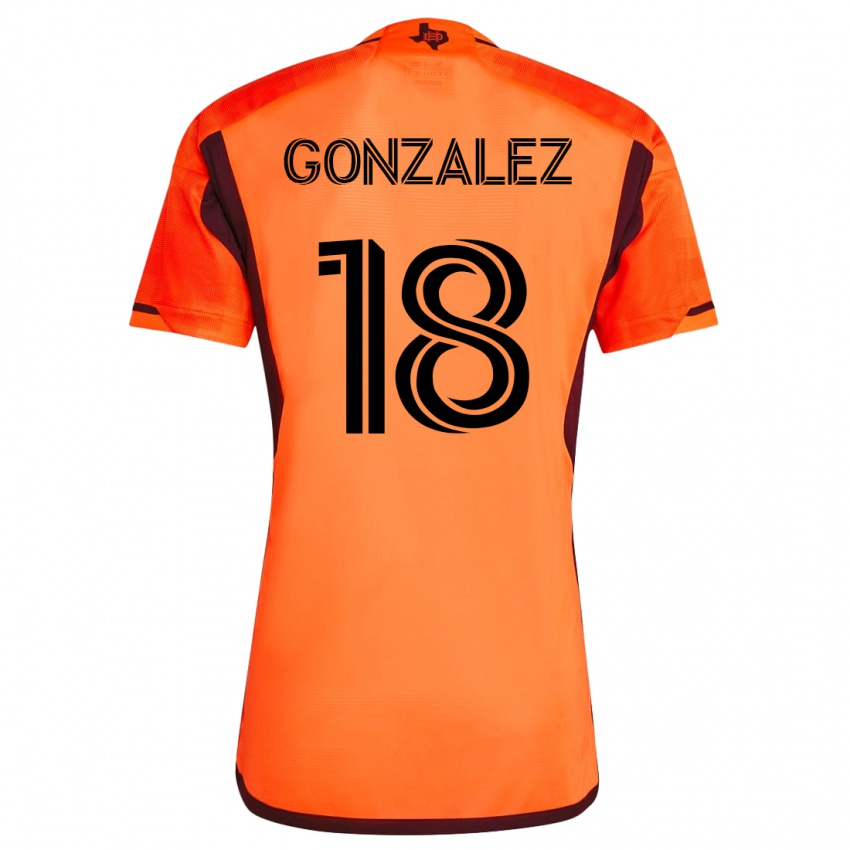 Mulher Camisola Diego Gonzalez #18 Laranja Principal 2023/24 Camisa Brasil