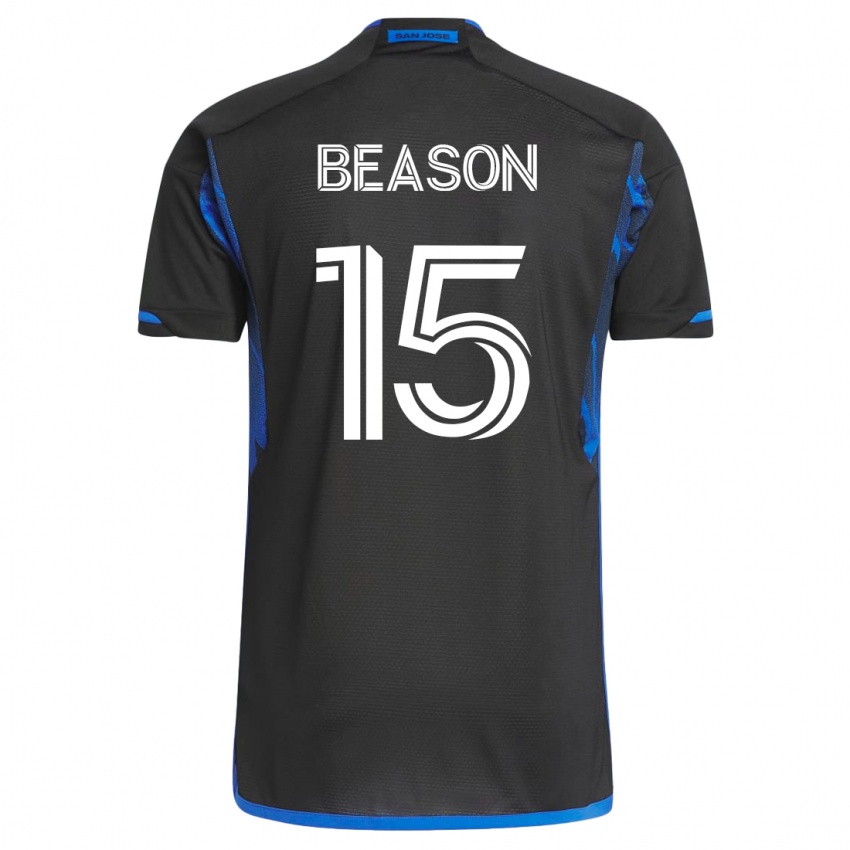 Mulher Camisola Tanner Beason #15 Azul Preto Principal 2023/24 Camisa Brasil