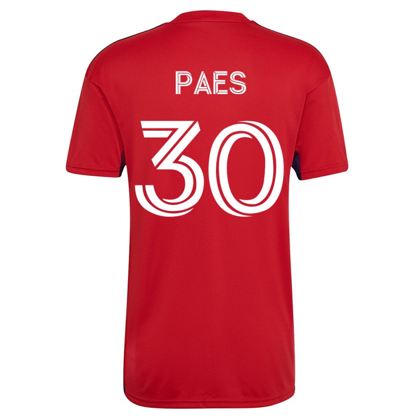 Mulher Camisola Maarten Paes #30 Vermelho Principal 2023/24 Camisa Brasil