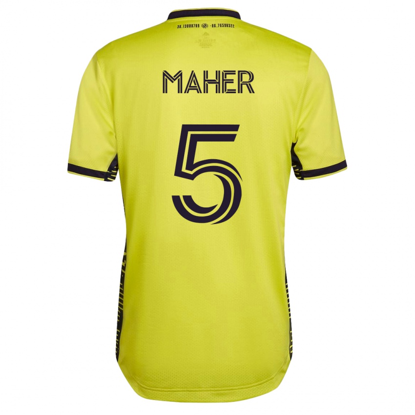Mulher Camisola Jack Maher #5 Amarelo Principal 2023/24 Camisa Brasil